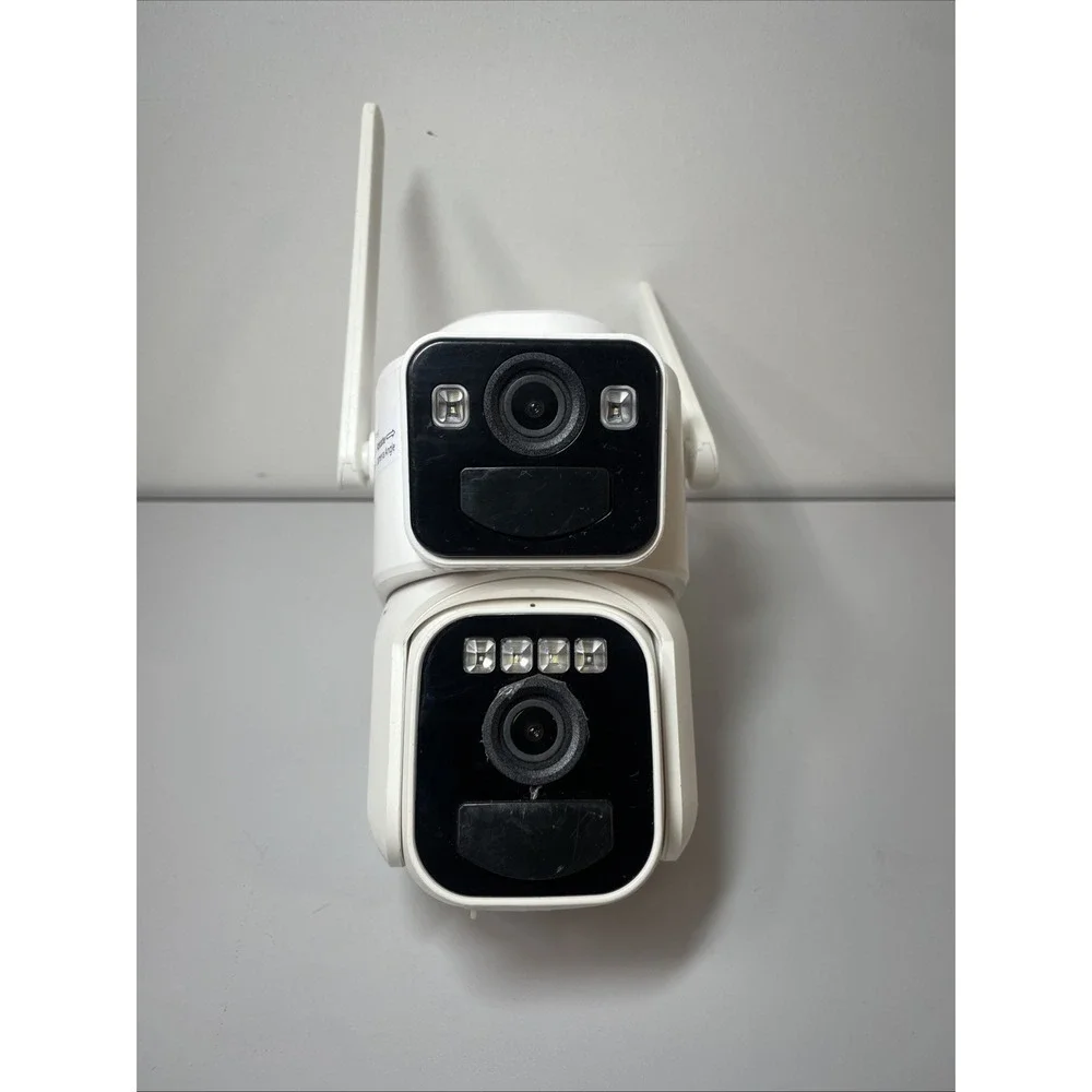 Luovisee 2K Solar Security Cameras Outdoor with 360 Dual Lens, 2.4/5G WiFi